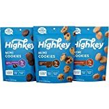 HighKey Sugar Free Cookies Variety Pack - Keto Snacks Zero Carb No Sugar Chocolate Chip Cookie, Snickerdoodle, Brownie Bites Low Carb Gluten Free Diabetic Snack Diet Friendly Food Sweets 2.25oz 3-Pack