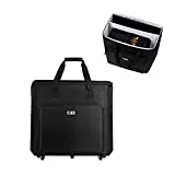 Buwico Desktop PC Computer Travel Storage Carrying Case Bag with Wheels for Computer Main Processor Case, Monitor, Keyboard and Accessories (27 Inch)