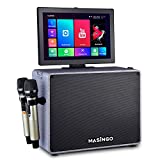 Karaoke Machine with Lyrics Display Screen for Adults and Kids - Bluetooth Portable Singing PA Speaker System with WiFi, Built-in 15-inch Tablet + 2 Wireless Microphones (Alto X6 Grey)