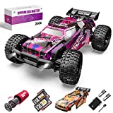 DEERC 200E Large Brushless High Speed RC Cars for Adults, 2 Car Shells, Upgraded 1:10 RC Trucks W/LED Headlight, 60 KM/H, Remote Control Car, All Terrain Offroad Monster Truck for Boys, 2 Battery