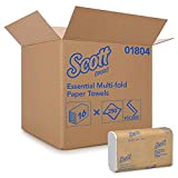 Scott Essential Multifold Paper Towels (01804) with Fast-Drying Absorbency Pockets, White, 16 Packs / Case, 250 Multifold Towels / Pack