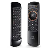 Rii K25 Multifunction Portable 2.4GHz Mini Wireless Fly Mouse Keyboard and Infrared Remote Control with Rechargeable Li-ion Battery (Black)