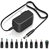 PERFEIDY UL Listed 15V 1A 0.8A 0.5A Charger AC Adapter 15W Switching DC Power Supply Universal Adaptor 15 Volt 1000mA 800mA 500mA Regulated Transformer Plug Cord with 10 Interchangeable Jacks