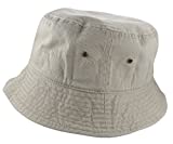 Gelante 100% Cotton Packable Fishing Hunting Summer Travel Bucket Cap Hat 1900-Putty-L/XL