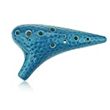 OcarinaWind®"Ocean Wave" Professional 12 Hole Ceramic Ocarina Collectible,ice Crack Craft,alto C