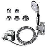 Sink Faucet Hose Sprayer, Bretoes Sink Faucet Sprayer Set with 5ft Shower Hose Quick Attachment on Kitchen Bathroom Faucet for Pet Shower Hair Washing Baby Bath