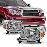 AKKON - For 2005-2011 Toyota Tacoma Pickup Truck OE Replacement Chrome Headlights Driver/Passenger Head Lamps