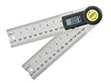 General Tools Digital Angle Finder Ruler #822 - 5" Stainless Steel Woodworking Protractor Tool with Large LCD Display