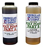 4 Lb. Density Expanding Pour Foam, 2 Part Polyurethane Closed Cell Liquid Foam for Boat and Dock Flotation, Soundproofing, Filling Voids, and Insulation (Quart Kit)