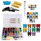 Car Fuses Assortment Kit, 234 Pieces Automotive Replacement Fuses with Puller & Tester, Standard & Mini & Low Profile Mini (2A 5A 7.5A 10A 15A 20A 25A 30A 35A 40AMP), Auto Fuses for Car/RV/Truck/Boat