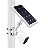 Wasserstein 2-in-1 Universal Pole Mount for Camera & Solar Panel Compatible with Wyze, Blink, Ring, Arlo, Eufy Camera (White)