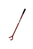 Deck Demon Wrecking Bar - 44 Inch Steel Deck Board Remover Tool - Save Time Removing Old Boards and Breaking Pallets - Heavy Duty, Non-Slip Handle with Dual Claw Head Nail Puller - Red, DD-201