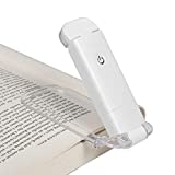 DEWENWILS USB Rechargeable Book Reading Light, Warm White, Brightness Adjustable for Eye-Protection, LED Clip on Book Lights, Portable Bookmark Light for Reading in Bed, Car