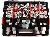 158 PC Hydraulic Deluxe Cap & Plug Kit. 64 JIC, 64 Flat Face/Face Seal, 30 NPT (Pipe).