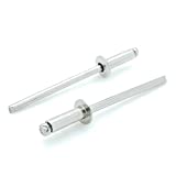 SNUG Fasteners (SNG461) 1000 Qty Aluminum Blind Rivets Bulk (#4-4) 1/8" Diameter x 1/4" Grip