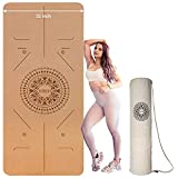 Iodoo Thick Large Cork Yoga Mat for Women Men 72x32inch 6mm with Canvas Yoga Mat Bag Non Slip Eco-Friendly Extra Wide Natural Cork, Exercise Yoga Mat Absorb Sweat Fitness for Men Women Outdoor Practice, Pilates & Floor Workout
