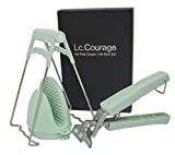 Lc.Courage Hot Plate Gripper,Stainless Steel Bowl Clip,Kitchen Tongs Bowl Dish Pan Clip Anti-scalding 3-Pack (Light-Green)