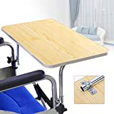 Removable Wood Wheelchair Tray, Upthehill Detachable Wooden Wheelchair Table Accessory Attachment Eating and Writing Wheelchair Accessories fit Adult Wheelchair Tray