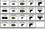 Composite Body Push-in Air Brake Fittings (for Nylon Tubing & DOT Approved) in 20 Hole Metal Tray Assortment (18”w x 12”d x 3”h)