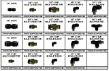 Composite Body Push-in Air Brake Fittings (for Nylon Tubing & DOT Approved) in 20 Hole Metal Tray Assortment (13-3/8”w x9-1/4”d x 2”h)