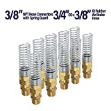 (10) DOT Approved 3/8 NPT Hose Connector, Fits 3/4 O.D x 3/8 I.D Rubber Air Hose