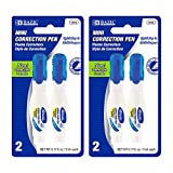 BAZIC Correction Pen (0.17oz/5 ml), Precise Metal Tip Applicator, Mini Fine Point Corrections Fluid, Squeeze White Out Wipe Out Liquid (2/Pack), 2-Packs