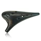 "Forest Whisper" 12 Hole Ocarina Classic Straw fire Masterpiece Collectible,Alto C Ceramic Ocarina,Highly Recommended By Shop Owner of OcarinaWind Music Instrument Gift Idea