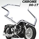 Oumurs 1-1/4" Highway Crash Engine Bars Guard Protect Protectors Mustache for Harley Softail Heritage Fat Boy Deluxe FLST Street Bob 2000-2021 Motorcycle Accessories Parts Bars Support Upper Iron…