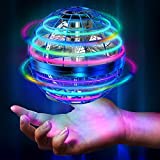 Flying Ball Toys【New Version】 Globe Shape Magic Controller Mini Drone, Built-in RGB Lights Spinner 360° Rotating Spinning UFO Toy Fly Orb, Safe for Kids Adults Gift (Blue)