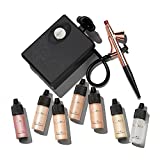 Luminess Air Basic Airbrush System with 7-Piece Silk 4-IN-1 Airbrush Foundation & Cosmetic Starter Kit, Medium