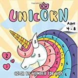 Unicorn Color by Numbers for Kids Ages 4-8: Unicorn Coloring Book for Kids and Educational Activity Books for Kids (Unicorn Books for Girls)