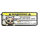 EARLFAMILY 5.1'' Cartoon Inosuke Car Sticker for We Die Like Real Men! Warning Decal Anime Vinyl JDM Window Wall Stickers