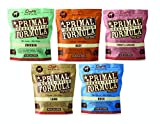 Primal Freeze Dried Dog Food Variety Pack 14oz. (Includes: Chicken, Beef, Duck, Lamb, and Turkey/Sardine)