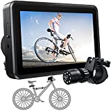 FEISIKE Handlebar Bike Mirror, Bicycle Rear View camera with 4.3'' HD Night Vision Function, 145 Wide Angle View, Adjustable Rotatable Bracket, Compatible with Bicycle, Mountain, Road Bike