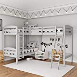 Dorel Living Clearwater Triple, White Bunk Beds,