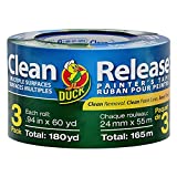 Blue Painter's Tape 1-Inch (0.94-Inch x 60-Yard) Duck Clean Release, Multi-Use, 3 Rolls, 180 Total Yards