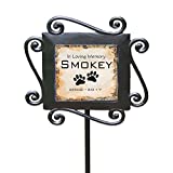 GiftsForYouNow Personalized Pet Memorial Garden Stake, 28” by 8.5”, Wrought Iron Stake with Decorated Ceramic Tile, Front Yard Garden Stake, in Memory of Garden Stake