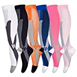 Colored Compression Socks forWomen & Men 20-30 mmHg for Equestrian, Travel, Hiking, Flight, Riding, Running