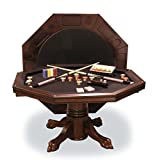 Fairview Game Rooms Combination 3 in 1 Poker/Game Table (Mahogany)
