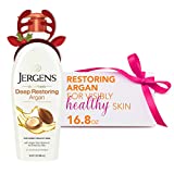 Jergens Deep Restoring Argan Oil Moisturizer, Soothing Body and Hand Lotion, 16.8 Ounce, with Reviving Argan Oil and Vitamin E, Oil-Infused, Dermatologist Tested