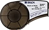 Brady Authentic (M21-750-595-WT) All-Weather Vinyl Label for Indoor/Outdoor Identification, Laboratory and Equipment Labeling, Black on White material - Designed for BMP21-PLUS and BMP21-LAB Label Printers, .75" Width, 21' Length