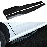 Universal Car Body Styling Side Skirt 745mm Left/Right PP Universal Rear Side Skirt Winglets Diffusers (Black)