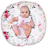 Floral Newborn Lounger Pillow Cover, Lounger Cover for Boys Girls,Pink Flower, Snugly Fit Infant Lounger for Baby, Infant Removable Slipcover, Breathable & Reusable (Lounger Pillow Not Included)