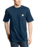 Carhartt Men's Big and Tall K87 Workwear Short Sleeve T-Shirt (Regular and Big & Tall Sizes), Navy, Large