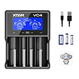 XTAR Battery Charger XTAR VC4 Universal Battery Charger LCD Display 4 Bay Charger