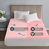 Serta Waterproof Mattress Pad-Cotton Blend Electric Bed Warmer with 10 Heat Settings Controller Auto Shut Off, 18" Deep All Around Elastic Pocket, King, White
