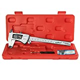 Digital Vernier Caliper Measuring Tool : a Durable Stainless Steel Fractional Electronic Caliper, get Precision Measurements in 6 inch SAE/ 150 mm Metric, IP54 Protection, Large LCD Calipers by EAGems