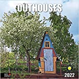 RED EMBER Outhouses 2022 Hangable Wall Calendar - 12" x 24" Opened - Thick & Sturdy Paper - Giftable Funny White Elephant Secret Santa - Outhouses from Around the World