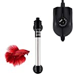 hygger 50W Mini Inline Quartz Glass Aquarium Heater with External Controller, Adjustable Submersible Betta Fish Tank Thermostat for 5-15 Gallon