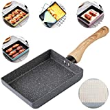 IBBM I WILL BE YOUR BEST MEMORY Tamagoyaki Japanese Omelette Pan/Egg Pan - Non-stick Coating - Rectangle Frying Pan Mini Frying Pan  Grey